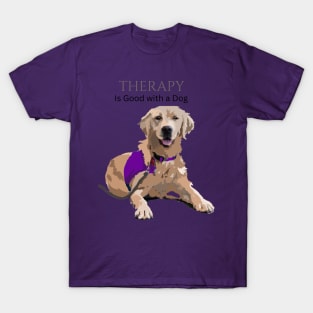 Therapy Dog Purple T-Shirt
